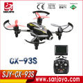 Cheerson CX-93S Drone con cámara 2MP HD 5.8GHz FPV Transmisión en tiempo real RC Helicóptero 2.4G 4CH 6-Axis RTF Quadcopters de alta velocidad